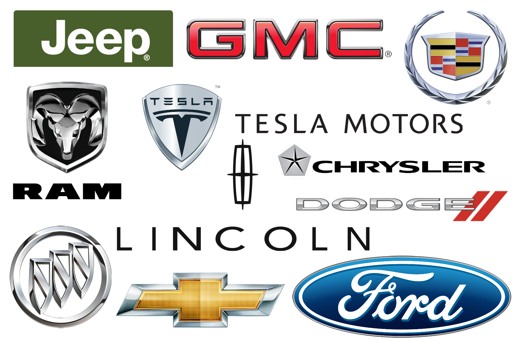 American Car Brands Names - List And Logos Of US Cars